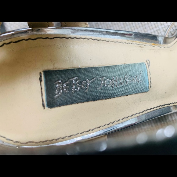 Betsey Johnson spike Silver sparkled heels size 10 - Picture 4 of 12